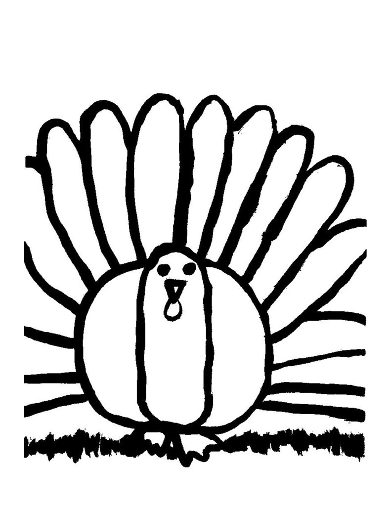 Happy Turkey - Thanksgiving Coloring Pages // ashleecraft.com