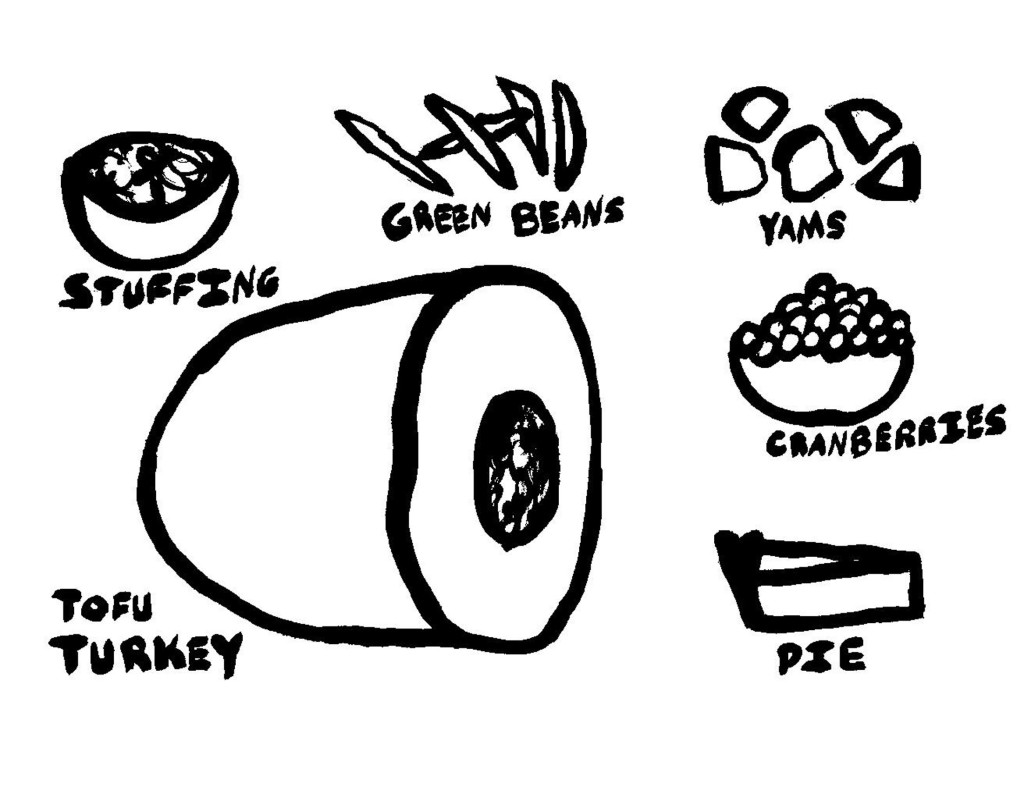 Tofu Turkey & Vegetarian Thanksgiving Food - Thanksgiving Coloring Pages // ashleecraft.com