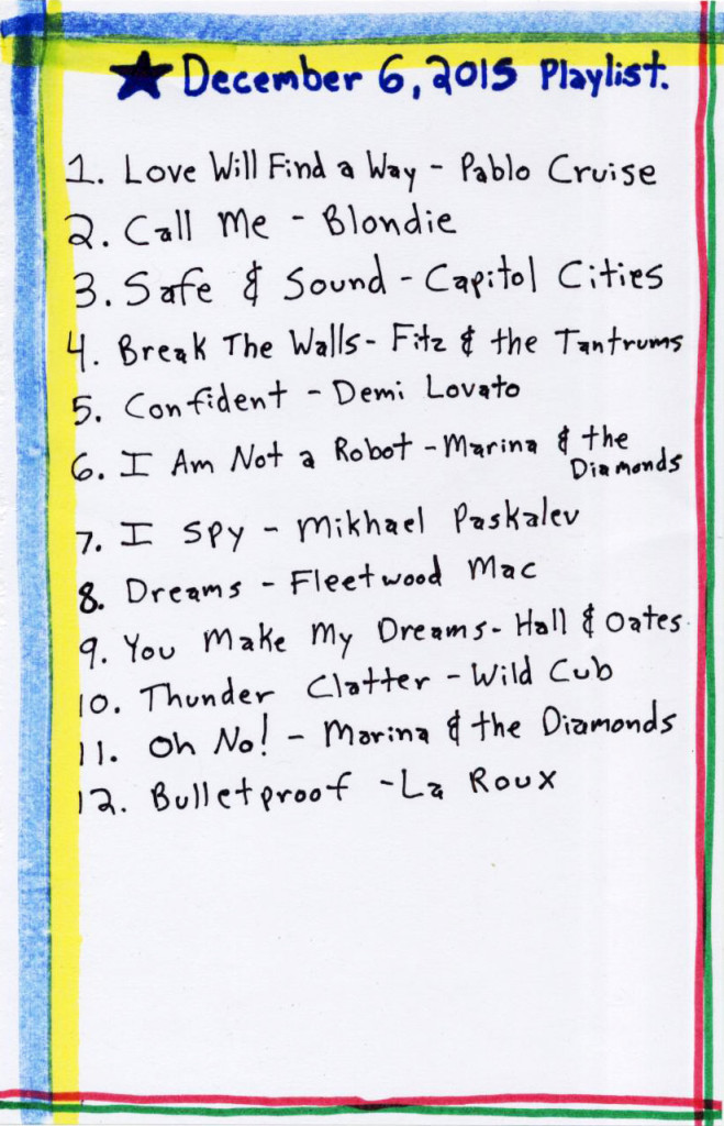 December 6, 2016 // Playlist