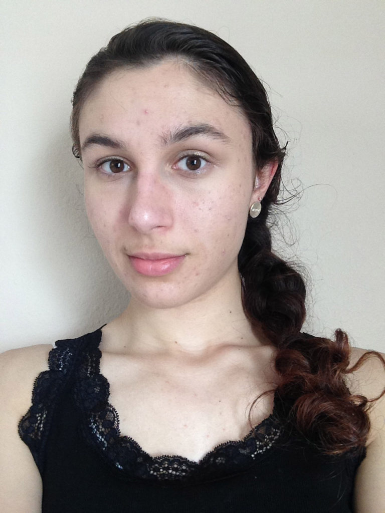 Black lacy sleeveless shirt & braid 2