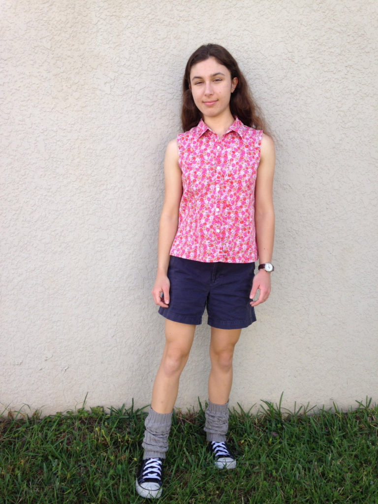 Legwarmers & Floral Shirt